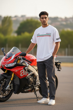 Load image into Gallery viewer, Aprillia white oversized unisex T-shirt
